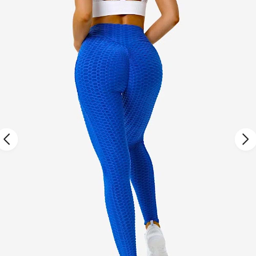 Scrunch High Rise Leggings in Royal Blue